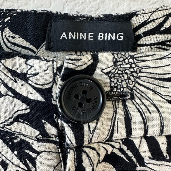 ANINE BING CARRIE WOMEN BLACK FLORAL SHORT US 2/EUR 32 - Picture 5 of 8